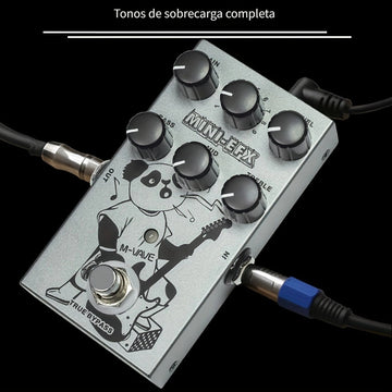 Pedal de Efectos Digitales para Guitarra Eléctrica 9 en 1, MINI-EFX Unidad Única con 9 Preestablecidos: Drive, Overdrive, Distortion, Metal y Soporte USB para Grabación en Computadora, Equipo Musical, Acabado Metálico Elegante, Efectos de Alta Calidad
