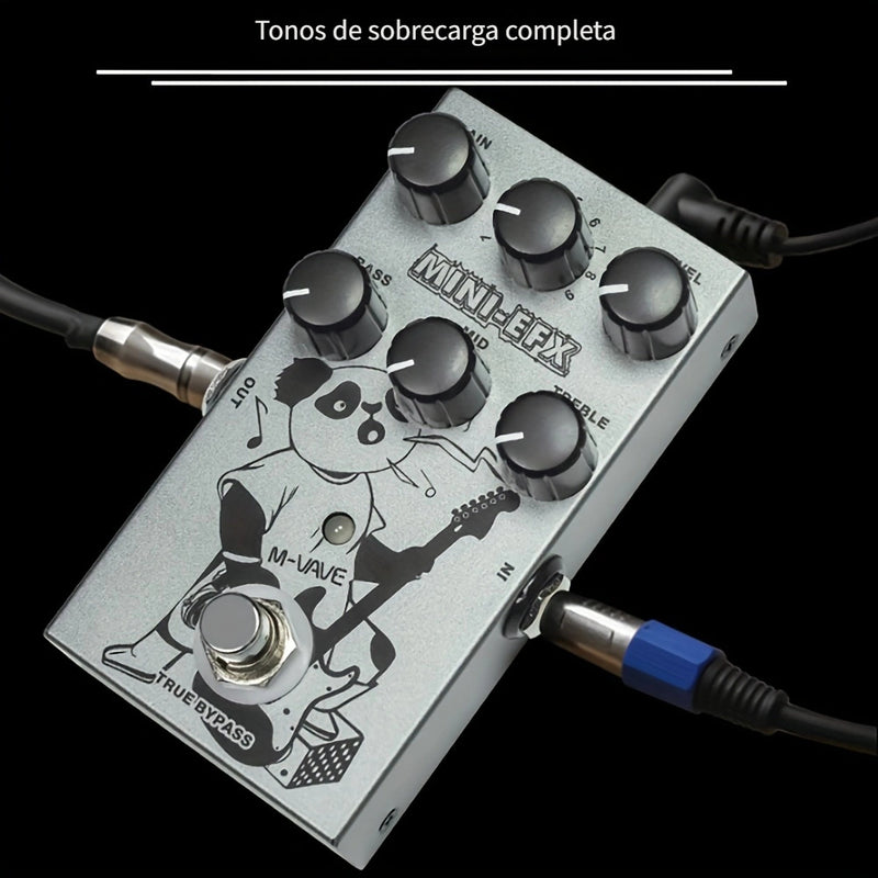 Pedal de Efectos Digitales para Guitarra Eléctrica 9 en 1, MINI-EFX Unidad Única con 9 Preestablecidos: Drive, Overdrive, Distortion, Metal y Soporte USB para Grabación en Computadora, Equipo Musical, Acabado Metálico Elegante, Efectos de Alta Calidad