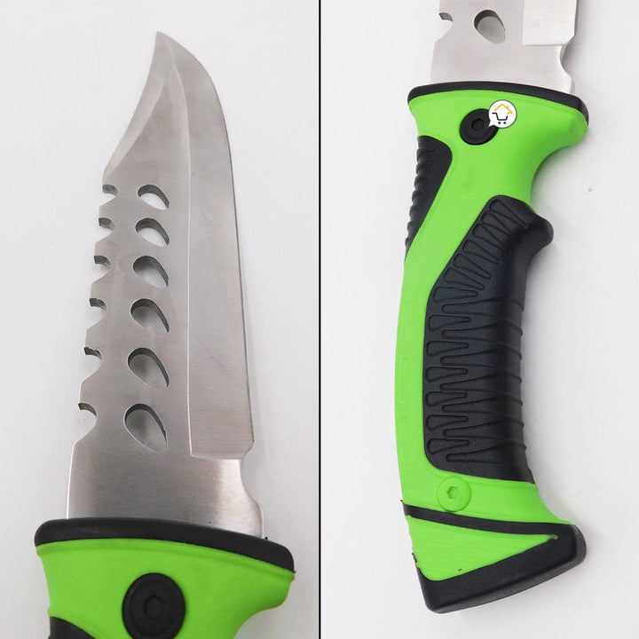 Cuchillo Táctico Acero Inoxidable Camping Supervivencia + Estuche RF 0779