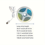 Tira de luces LED COB 5V USB 99.97 cm ~ 5.0 metros Luz cálida / Luz blanca Retroiluminación de TV, Tira de luces flexible para gabinetes, Adecuada para iluminación de bricolaje en dormitorios, cocinas y hogar