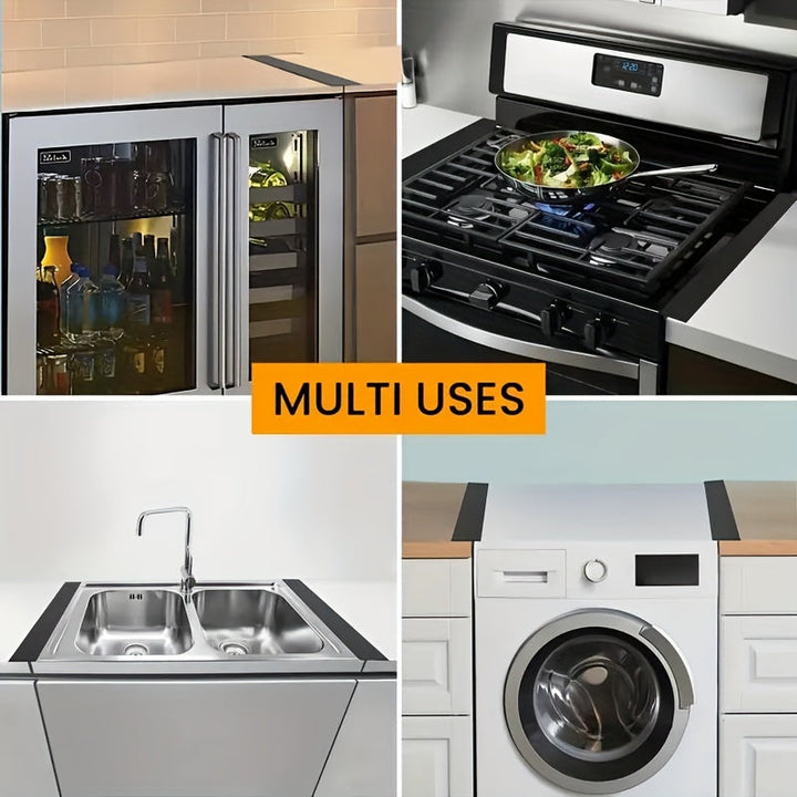 Cubierta de Silicona para Hueco de Estufa Resistente al Calor Protector de Encimera de Estufa Sellador de Hueco para Horno Gabinete de Cocina y Encimera de Estufa, Fácil de Limpiar