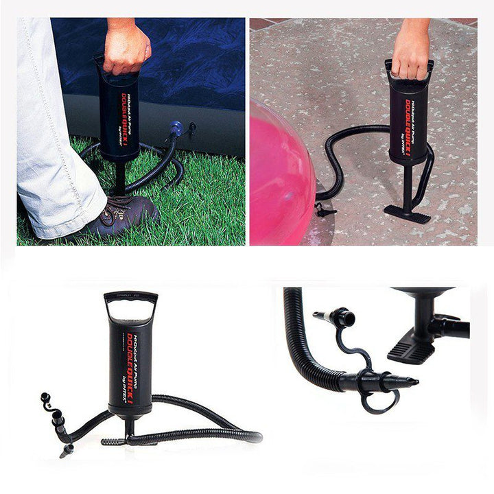 Inflador Manual Doble Presión Velocidad 3 Boquillas Ciclismo Camping Piscinas 68612