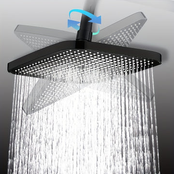 Cabezal de ducha cuadrado de gran panel de 13 pulgadas - Cabezal de ducha de techo montado en la pared con varias opciones de rociado, herramienta de ducha de baño de plástico duradera para una experiencia de ducha mejorada, cabezal de ducha para baño, d