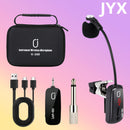 Sistema de Micrófono sin varillas UHF para Saxofón, Micrófono Clip-On para Instrumentos con Transmisor y Receptor, Distancia de Transmisión hasta 48.77 metros, Recargable Apto para Trompeta, Trompa, Violonchelo, Incluye Estuche de Almacenamiento