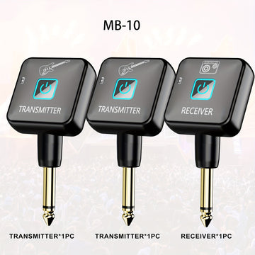 Transmisor Receptor sin varillas para Guitarra Recargable con 4 Canales de Señal para Instrumentos Eléctricos y Bajo