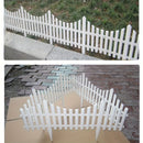 12 piezas de valla de jardín de plástico blanco - Borde duradero para césped y macetas, ensamblaje fácil, diseño resistente al tiempo, uso duradero, valla de piquete clásica para decoración de paisajes al aire libre, valla de borde de jardín | Diseño de