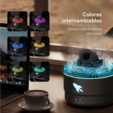 Humidificador con Efecto de Cañón de Lava