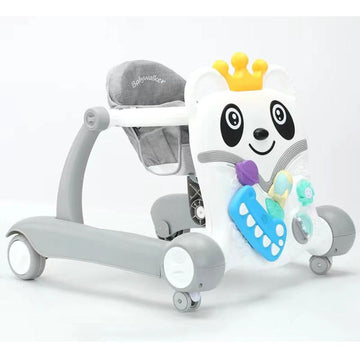 CAMINADOR PARA BEBÉ CON DISEÑO DE PANDA Y JUEGOS INTERACTIVOS Y-W852 MUNBE GRIS
