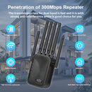 Repetidor de señal de Wi-Fi, mejorador de red doméstica, proporciona cobertura estable en toda la casa, soporta 2.4Ghz, soporta sistema WIFI6, enchufa y juega, sistema de 6 antenas, fácil de expandir wifi, adecuado para oficinas y cafeterías.