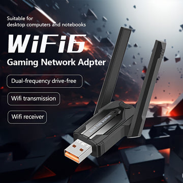 AX900 WiFi6 Dual-Banda 2.4G/5G Adaptador USB3.0 WiFi con Antenas de 5Dbi - Compatible con 802.11ax, Velocidad de 900Mbps, Plug & Play, Sin Controlador, Conexión Inalámbrica de Escritorio y Portátil Confiable, Adaptador Inalámbrico para Portátil | Diseño