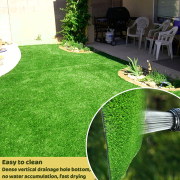 Césped artificial de lujo, 1 pieza de 121.92 cm x 243.84 cm, pasto sintético grueso, ideal para jardín, área de juegos, fiestas, decoración de mesa al aire libre, entrenamiento de mascotas y jardín trasero, perfecto para decoración de Halloween y Navidad