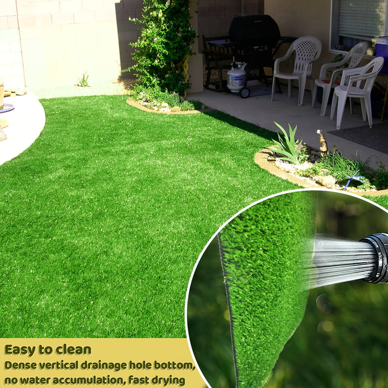 Césped artificial de lujo, 1 pieza de 121.92 cm x 243.84 cm, pasto sintético grueso, ideal para jardín, área de juegos, fiestas, decoración de mesa al aire libre, entrenamiento de mascotas y jardín trasero, perfecto para decoración de Halloween y Navidad