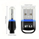 Adaptador inalámbrico 5, 3 para PC, receptor USB para computadoras/auriculares/teclados/ratones/altavoces y muchos otros dispositivos, fácil sincronización, conexión estable.