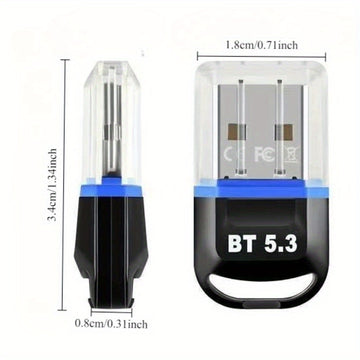 Adaptador inalámbrico 5, 3 para PC, receptor USB para computadoras/auriculares/teclados/ratones/altavoces y muchos otros dispositivos, fácil sincronización, conexión estable.