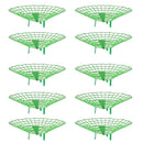 Pack de 10 Soportes para Plantas de Fresa Resistentes con Jaula de 3 Patas - Diseño en Forma de Abanico, Verde para Jardín y Balcón - Montaje Fácil, Ahorro de Espacio, Drenaje Saludable y Producción de Frutos - Ideal para Huertos Caseros y Granjas Comerc