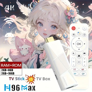 Huawei H96 Max RK3518 Smart TV Stick - Android 14.0, Conexión Inalámbrica, Reproductor Multimedia Ultra HD con Soporte para 4K@60fps, WiFi6 y BT5.4, Control por Voz, Puerto USB 2.0, Alimentación por USB, Dispositivo de Entretenimiento en Casa | Diseño Co