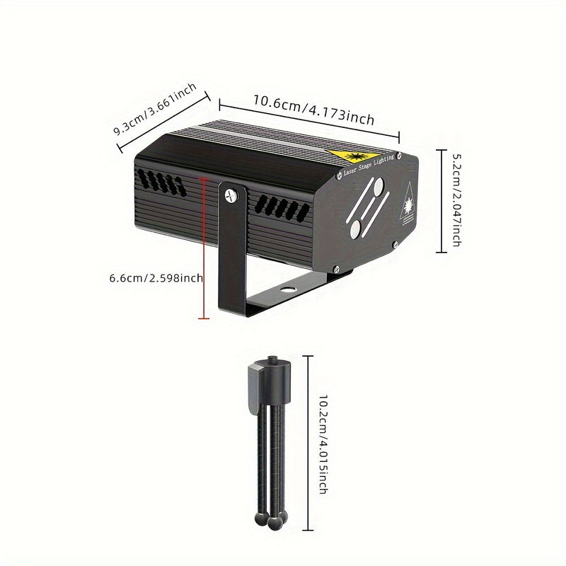 2 luces LED vibrantes para escenario con control remoto - Alimentación por USB, rotación de bola de discoteca, ideales para fiestas DJ, KTV, cumpleaños, Halloween, Navidad y más - Efectos de iluminación versátiles para DJ, luces para fiestas