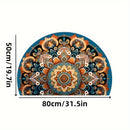 Alfombra de Entrada Estilo Boho con Diseño Mandala, Súper Suave y Lavable, Ideal para Sala, Cocina, Baño, Dormitorio y Exteriores