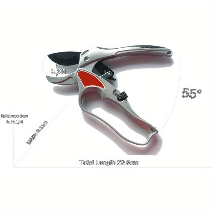 Tijeras de jardín con ratchet - Tijeras de jardín ligeras de aluminio, especializadas para podar frutales y ahorrar esfuerzo al cortar plantas, tijeras de mano esenciales para el jardinerismo