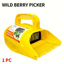Recogedor de Arándanos Ergonómico - Cosechador de Plástico Amarillo Duradero con Mango Fácil de Agarrar para Arándanos, Fresas y Más - Dispositivo Ligero para Recoger Frutas sin Esfuerzo