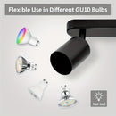 1pc Luz de techo LED con 3 Bombillas, foco giratorio para techo GU10, barra de focos de techo moderna para cocina, dormitorio y sala (Bombilla no incluida)