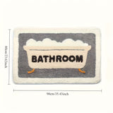 1pc Alfombra de Baño de Dibujos Animados Glamorosa - Súper Absorbente, Secado Rápido, Engrosada, Antideslizante - Alfombra de Entrada Perfecta para el Hogar