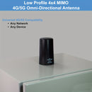 Antena MIMO 2x2 para 5G/ 4G/ LTE, para uso al aire libre, compatible con Verizon, AT&T, T-Mobile y Sprint. Ideal para ruteadores 4G LTE, puertas de enlace, módems celulares y cámaras de senderismo. Incluye cable coaxial de 10 pies, montaje en pared y con