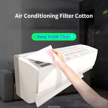 5pcs Almohadillas de Filtro para Aire Acondicionado - Retardante de Llama, Ignífugo y Antipolvo, 80.01x19.99cm, Diseño Fácil de Colgar para Mejorar la Calidad del Aire en el Hogar, Captura PM2.5, Polen y Humo, Filtros de Aire para el Hogar
