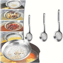 1pc Cuchara Separadora de Aceite de Acero Inoxidable - Colador de Malla Fina para Uso en Cocina y Restaurante, Grado 304 Duradero