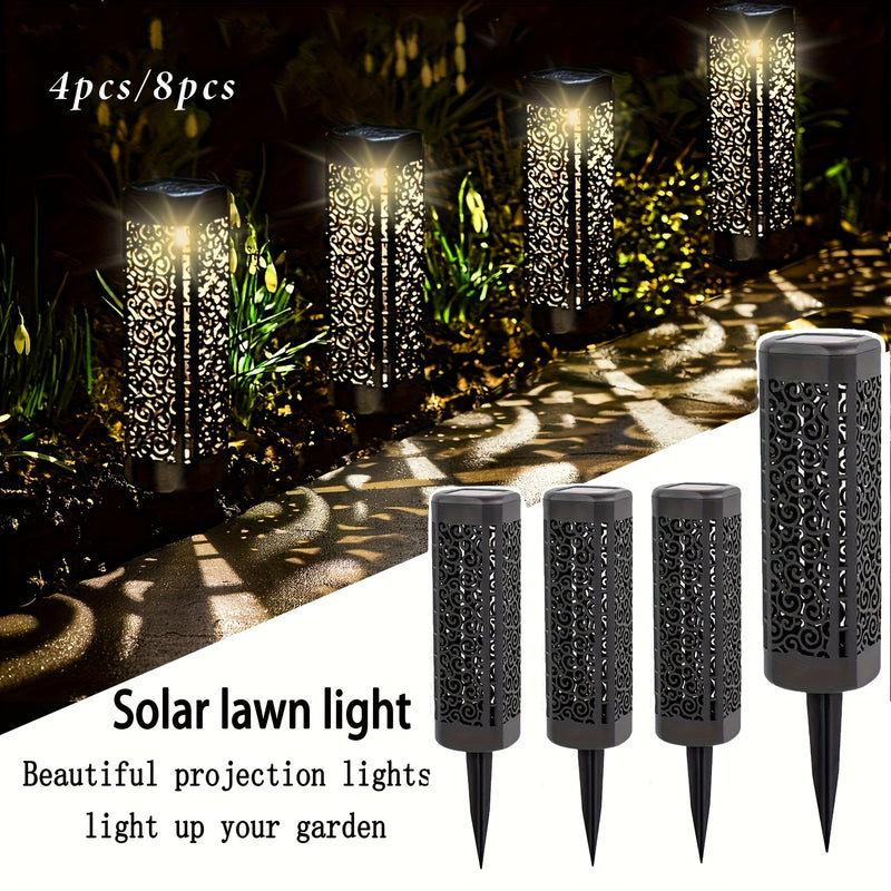 4/8 piezas de lámpara solar para jardín, luz solar para exteriores, luces LED automáticas decorativas para Navidad y Halloween, ideal para patio, jardín, césped, camino, calle y decoración de fiestas