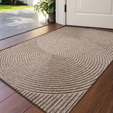 Alfombra de entrada con diseño geométrico simple - Antideslizante, resistente de poliéster para hogar, decoración navideña, solo lavado a mano, regalo de Navidad