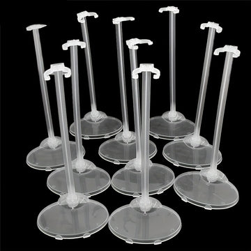 10 Piezas, Soporte De Exhibición, Soporte De Cintura De Tarjeta De Plástico Transparente, De Pie De Muñeca De Exhibición, Para Decoración De Oficina De Escritorio De Habitación De Hogar
