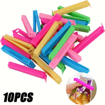 20pcs/10pcs/5pcs Clip de Bolsa de Alimentos de Plástico, Clip de Sellado Reutilizable, a Prueba de Humedad, Polvo y Mantenimiento de la Frescura, Caja de Almacenamiento de Cocina y Accesorios de Almacenamiento