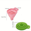1pc Embudo de Silicona Plegable Divertido, Filtro Portátil Multi-Functional Mini Cocina Extendible, Material de Plástico, con Herramienta de Dosificación de Líquidos para Cereal, Pasta, Arroz, Tamizado de Arena