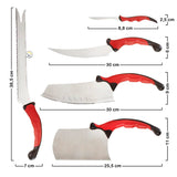 Set Cuchillos x10 Acero Inoxidable Soporte Magnético E033