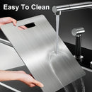 Tabla de Cortar de Acero Inoxidable de Doble Cara de Alta Gama, Fácil de Limpiar y Almacenar, Ideal para Uso en Hogares y Restaurantes