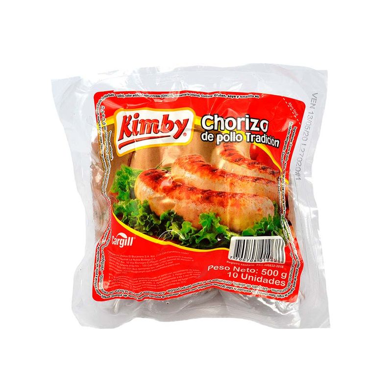 CHORIZO DE POLLO KIMBY 500G TRADICIONAL