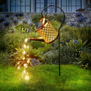 Lámpara solar de cascada con 36 luces LED y diseño con gancho, decoración elegante en tono dorado para jardín, patio, pasillos y celebraciones, iluminación exterior con energía solar, luces para patio