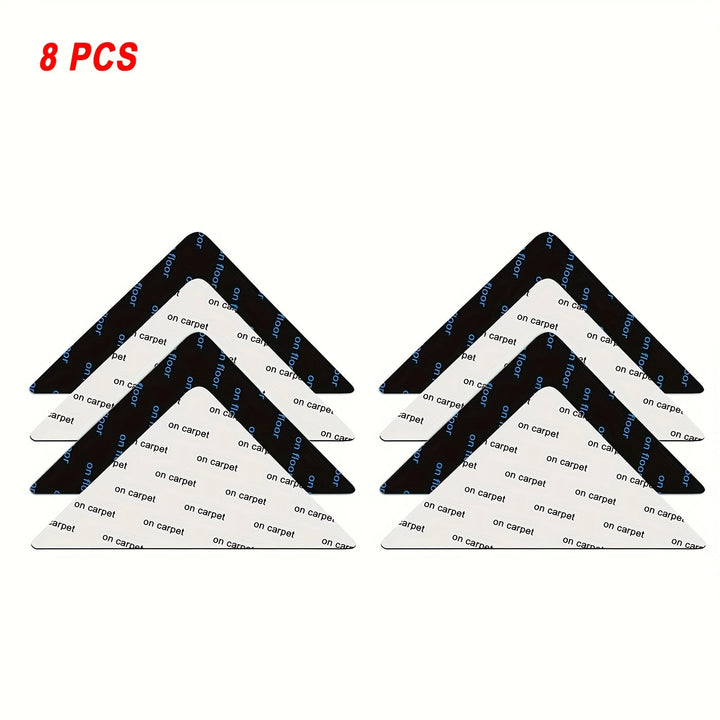 4/8/16/24/40pcs Sujetadores de Alfombras para Suelos de Madera Dura y Azulejos, Sujetadores Antideslizantes para Alfombras de Área, Cinta Adhesiva Reutilizable y Lavable para Alfombras de Área, Sujetadores de Alfombras Adhesivos de Doble Cara, Mantienen