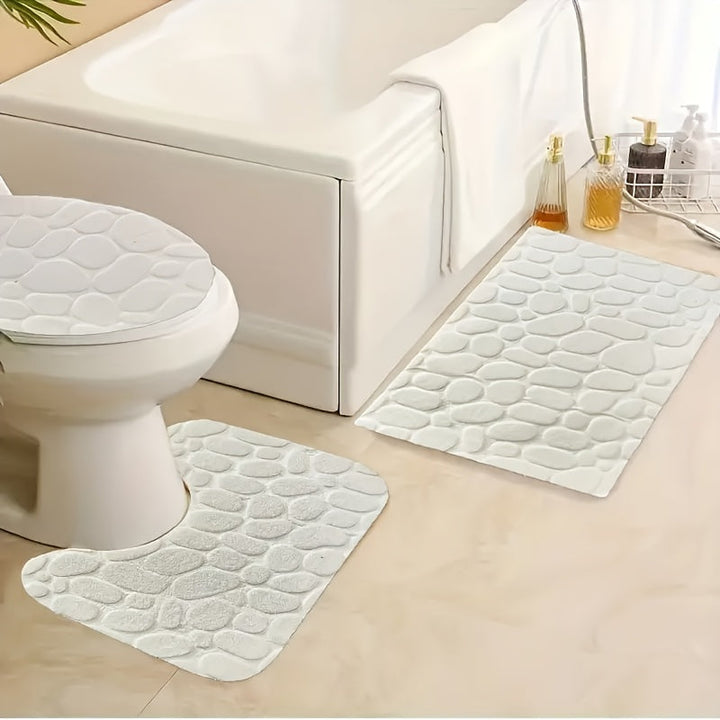 3 tapetes para baño, absorbentes y lavables, antideslizantes, alfombras lavables a máquina, suaves y cómodas, para baño, cocina, lavandería, dormitorio, ducha, interiores, accesorios para baño