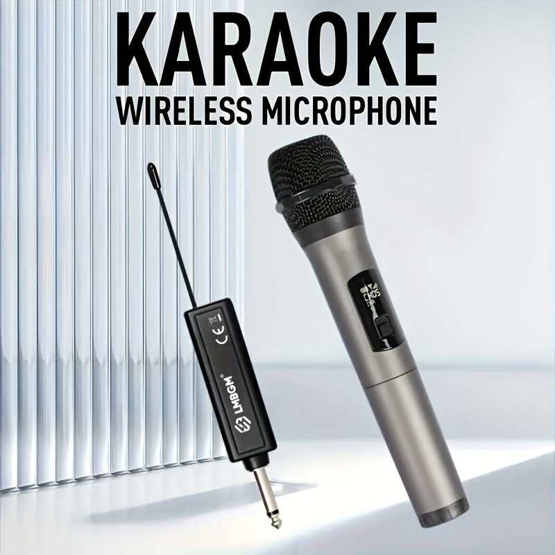 Sistema de micrófono inalámbrico LMBGM W-2, mano, carga USB, batería de litio, potencia nominal de 0,05 W, salida de 2,5 W/min, conector de 6,35 mm, con indicador de batería, para KTV en casa y actuaciones al aire libre.