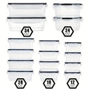 32pcs Contenedores de Almacenamiento de Alimentos con Tapas (16 Contenedores + 16 Tapas) - Contenedores de Almacenamiento de Plástico Herméticos a Prueba de Fugas con Cierres a Presión, Contenedores de Almacenamiento Libres de BPA con Tapas