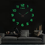 1pc Pegatina de Reloj de Pared Acrílico Luminoso, Reloj Decorativo Redondo Silencioso a Pilas para Sala de Estar y Dormitorio, Estilo Europeo para Decoración del Hogar DIY, No Incluye Pilas