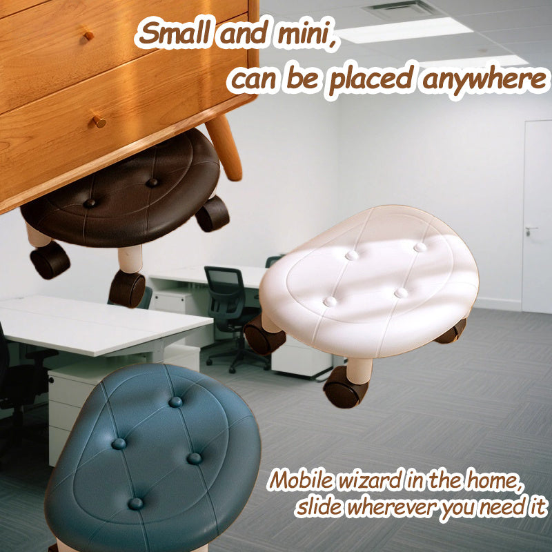 Silla de oficina versátil con asiento giratorio de 4 ruedas - Ideal para el hogar, la oficina y el garaje, fácil de mover, estructura de plástico resistente, opciones en negro, blanco, verde y azul marino, silla de escritorio con ruedas