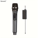 Sistema de micrófono inalámbrico Bomaite con batería recargable para fiestas, reuniones, bodas - Conector jack de 6.35 mm, carga USB, batería de litio de 1200 mAh, potencia máxima de 20W, puerto de carga tipo C