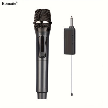 Sistema de micrófono inalámbrico Bomaite con batería recargable para fiestas, reuniones, bodas - Conector jack de 6.35 mm, carga USB, batería de litio de 1200 mAh, potencia máxima de 20W, puerto de carga tipo C