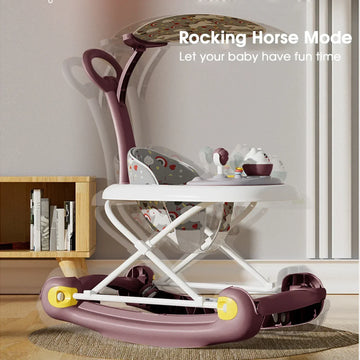 CAMINADOR PARA BEBÉ MULTIFUNCIONAL CON TECHO Y JUEGOS MUSICALES Y-W405C MUNBE VINO TINTO