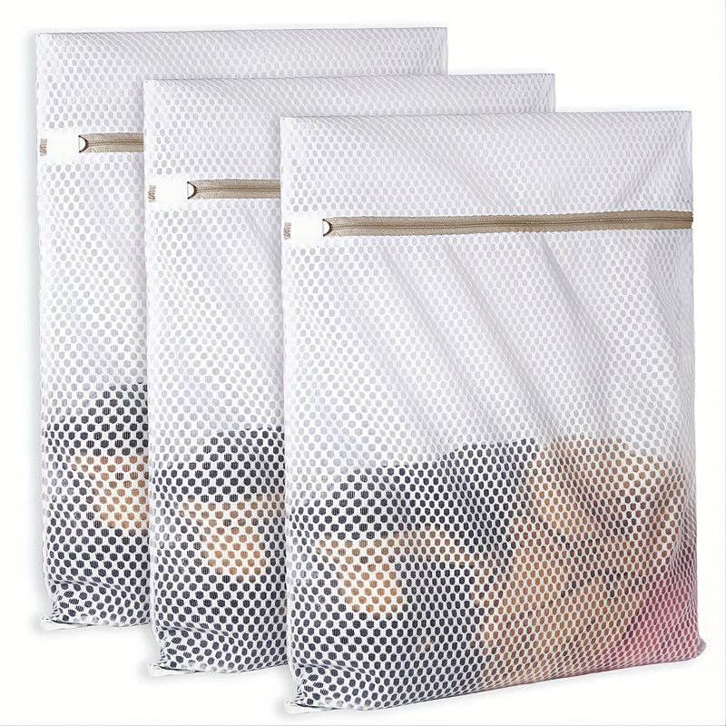 3 piezas de bolsas de malla tipo panal para ropa delicada, resistentes y reutilizables, bolsa de viaje para lencería, ropa, jeans, toallas y calcetines