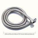 1pc Manguera de Ducha de Acero Inoxidable Resistente - Antiatascos y Anti-fugas con Conexión G1/2, Tubo Flexible a Alta Presión para Bañera, Lavado de Mascotas o Ducha - Fácil Instalación, Tubería Corrosiva para Uso Doméstico o Comercial, Accesorio Versá