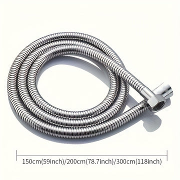 1pc Manguera de Ducha de Acero Inoxidable Resistente - Antiatascos y Anti-fugas con Conexión G1/2, Tubo Flexible a Alta Presión para Bañera, Lavado de Mascotas o Ducha - Fácil Instalación, Tubería Corrosiva para Uso Doméstico o Comercial, Accesorio Versá